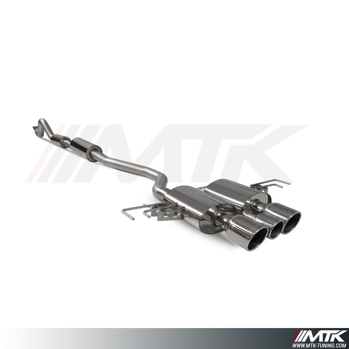 Catback avec silencieux intermediaire Honda Civic Type R FK8 sans FAP